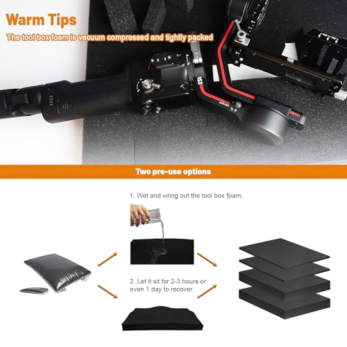 Eunice 16" x 12" Foam Inserts, 4 Pcs 2" Pick & Pluck + 4 Pcs 0.4" Padding - size: 4PCS-16*12*2 + 4PCS-16*12*0.4 Inches