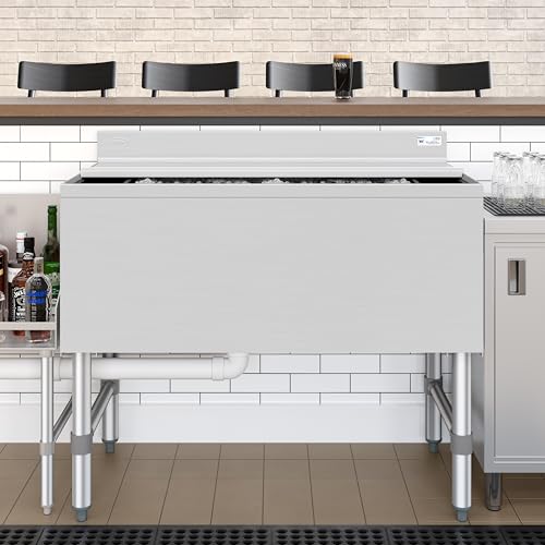 KoolMore 36 Inch Commercial Stainless Steel Underbar Ice Bin with Siding Lid, NSF Certified (KM-UIB-1836) - size: 36 in.
