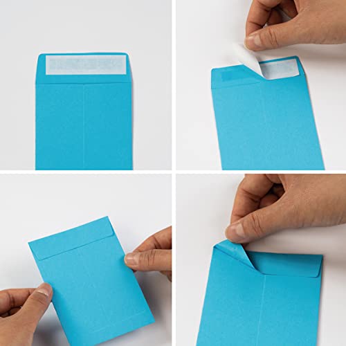 100 Pack Seed Envelopes Self-Adhesive, 3 1/4 x 4 1/2 inches, Colorful - color: Colorful