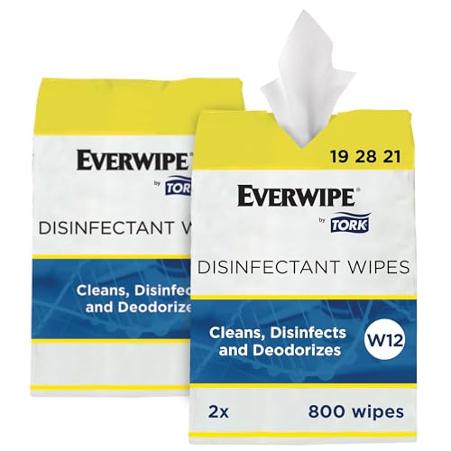 Everwipe by Tork Disinfectant Wipe Jumbo Rolls White, 2 x 800 wipes, 192821