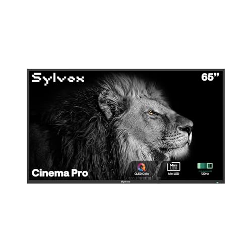 SYLVOX Mini-LED QLED Outdoor TV, 65 inch Full Sun Outdoor TV 3500 nits - size: 65-inch, style: Cinema Pro