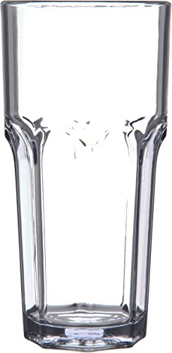 Carlisle FoodService Products Louis Tall Tumbler for Restaurants, Catering, Kitchens, Plastic, 14 Ounces, Clear - size: 14 Ounces, style: 1 Pack