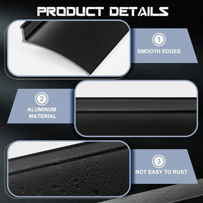 Hicarer 2 Pcs 40 Inch Door Drip Cap Aluminum Rain Guard, Black - color: Black, size: 40 Inch