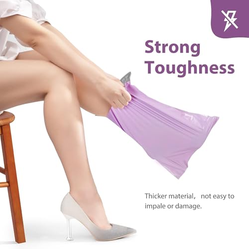 Fuxury Poly Mailers 12x15.5" 50Pcs,Shipping Bags For Clothing,Light Purple - color: Light Purple, size: 12x15.5" 50pcs
