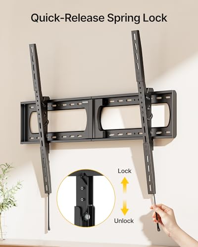 monTEK Heavy Duty Tilting TV Wall Mount for 37-150 Inch TVs, Up to 375 lbs - size: 37-150'' Tilt