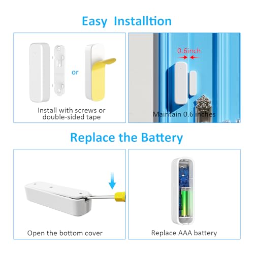 Wireless Door Chime, Door Sensor Chimes When Door Opens/Business Entering - size: 1 Receiver +2Sensor