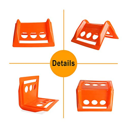 ENJ 20 Pack Flatbed Edge Protector, Edge Corner Tie Down Protector for Up to 4 Inch Straps, Protects Cargo Edges, Flatbed Accessories Plastic Protector