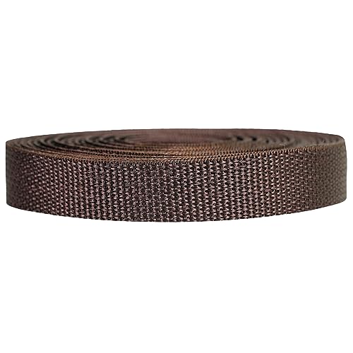 Strapworks Lightweight Polypropylene Webbing - Poly Strapping for Outdoor DIY Gear Repair, Pet Collars, Crafts – 3/4 Inch by 10, 25, or 50 Yards, Over 20 Colors - color: Brown, size: 3/4" x 10 yard