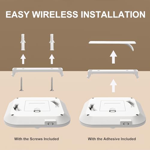 Motion Sensor Battery Powered Ceiling Light, Closet Light 2-Pack - color: 2Pack 6000K