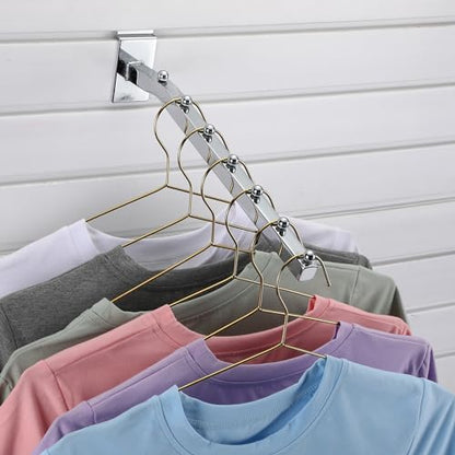 Blulu 10 Pcs 7 Ball Slatwall Waterfall Hook 13.8'' Metal Slat Wall, Silver - color: Silver