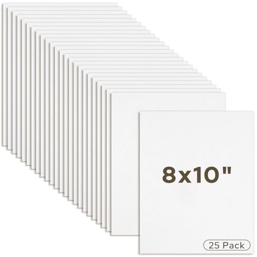 Mat Board Center 25 Pack 8x10 Corrugated Cardboard Sheets 1/8" Flat Pads - color: White, size: 8x10