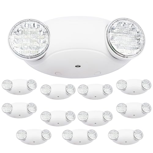 LIT-PaTH LED Emergency Light for Business, Battery Backup, 12 Pack - size: 12-Pack