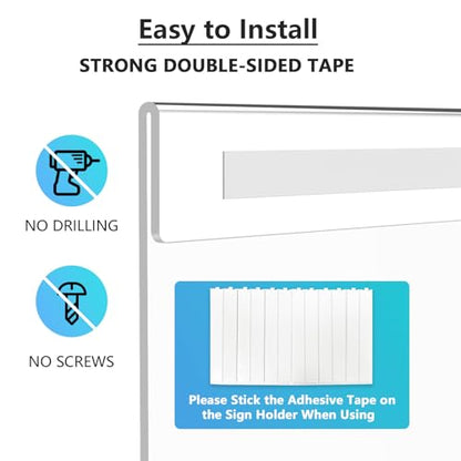 MaxGear Acrylic Sign Holder 8.5 x 11 Wall Mount with Tape, 4 Pack, Vertical - size: 8.5"x11"-2Pack (Pack of 2)