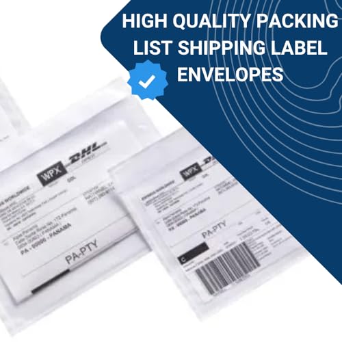 1000 Units, 4.5"x5.5" Clear Packing List Shipping Pouches – Heavy Duty Self-Sealing Adhesive Envelopes, Waterproof & Tear-Proof – Ideal for Labels, Invoices & Documents - size: 4.5"x5.5" | 1000 Units