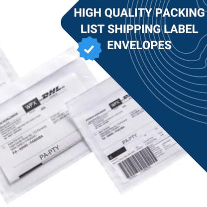 1000 Units, 4.5"x5.5" Clear Packing List Shipping Pouches – Heavy Duty Self-Sealing Adhesive Envelopes, Waterproof & Tear-Proof – Ideal for Labels, Invoices & Documents - size: 4.5"x5.5" | 1000 Units