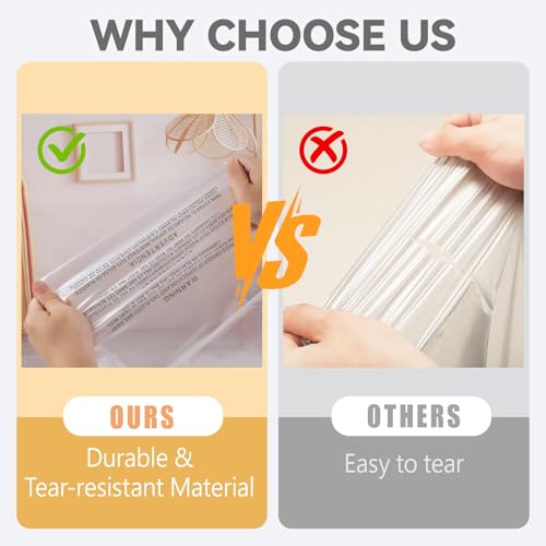 POLYSELLS 100 Count 9x12” Clear Poly Bags with Suffocation Warning Self-Sealing Plastic Bags for Shipping, Retail Packaging, T-Shirts & Clothing - Permanent Adhesive - color: Transparent, size: 9"x12" 100 Count