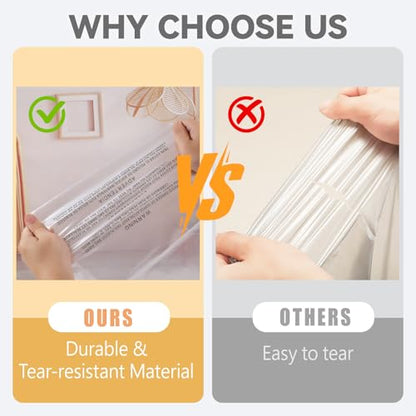 POLYSELLS 100 Count 9x12” Clear Poly Bags with Suffocation Warning Self-Sealing Plastic Bags for Shipping, Retail Packaging, T-Shirts & Clothing - Permanent Adhesive - color: Transparent, size: 9"x12" 100 Count