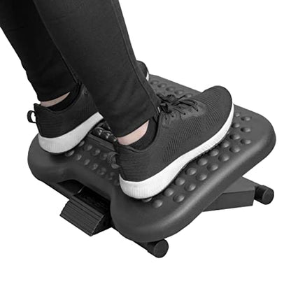 Mount-It! Foot Rest Under Desk with Massage Rollers & Foot Pedal Height
