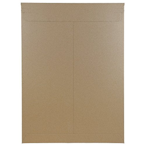 JAM PAPER Stay-Flat Photo Mailer Envelopes with Peel & Seal Closure - 13 x 18 - Brown Kraft - Sold Individually - color: Sold Individually, size: 13" x 18"