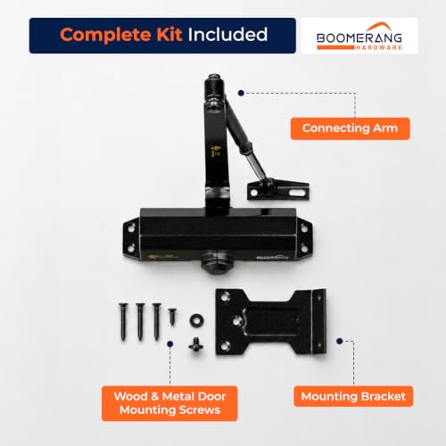 Boomerang D503 Light/Medium-Duty Designer Auto Commercial Door Closer - color: Matte Black