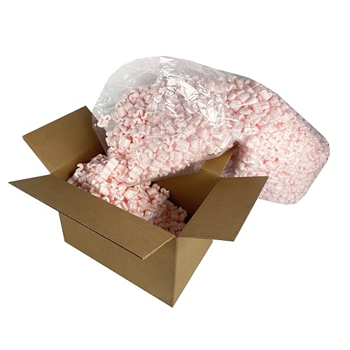 Pink Packing Peanuts, 7 Cubic Feet - color: Pink, size: 7CuFT
