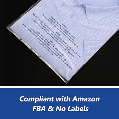 12" x 15" (500 Count) Clear Poly Bags with Suffocation Warning - color: 500 Pack, size: 12" x 15"
