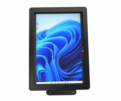 Anti-Theft Acrylic Case with 360 Rotate 180 Swivel Metal Desktop Stand for MS Surface GO 1/2/3/4 Tablet (Black) - color: Black, size: Surface GO 1/2/3/4