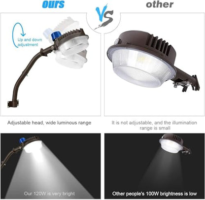Juyace 120W LED Barn Light Dusk to Dawn Outdoor Security Area Flood Light - size: 120W 1 Pack