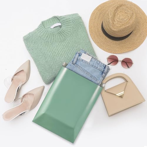 Metronic Bulk Poly Mailers 14.5x19 400 Pack, Self Seal Large Shipping Bags - color: Grayed Jade Green, size: 14.5x19 400PC
