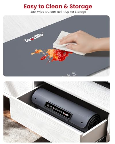 Extra Large Food Warming Mat, XXL 36"x16" Full-Surface Heating - color: Charcoal, size: 36" L × 16" W