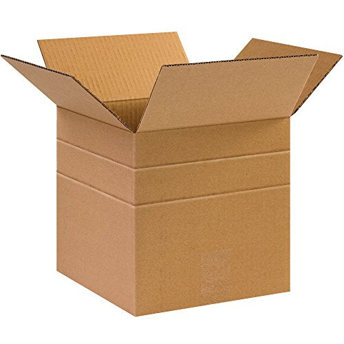 Tape Logic Shipping Boxes Multi-Depth 10"L x 10"W x 10"H, 25-Pack | Corrugated Cardboard Box for Packing, Moving and Storage - size: 10 x 10 x 10"