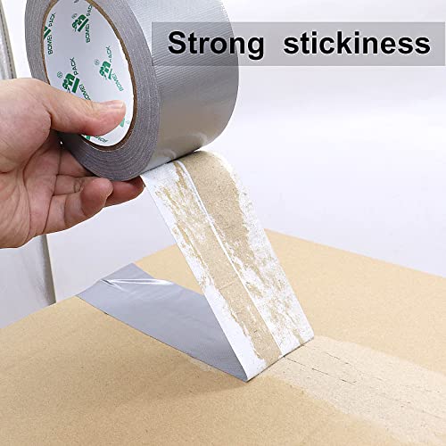 2 Pack Duct Tape Heavy Duty,9 Mil Thickness,2 Inches x 30 Yards,Strong Industrial Strength,Flexible,No Residue,Waterproof and Tear by Hand,Multi-Use for Indoor & Outdoor Repairs (Silver) - color: Silver