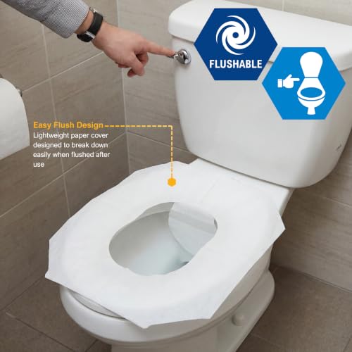 MED PRIDE Disposable Toilet Seat Covers,Flushable,Septic Safe,250 Count