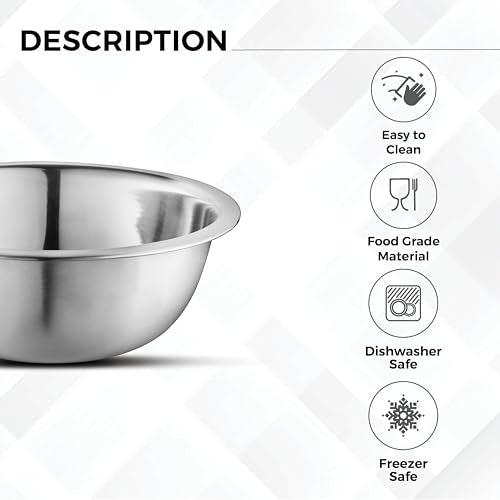 AVADOR Set of 6 Premium Stainless Steel Mixing Bowls Set, Easy To Clean, Space Saving Nestable Design, Great for Cooking, Baking, Prepping (0.75qt, 1.5qt, 3qt, 4qt, 5qt, 8qt) - size: 6 pc (0.75 qt, 1.5 qt, 3 qt, 4 qt, 5 qt, 8 qt)