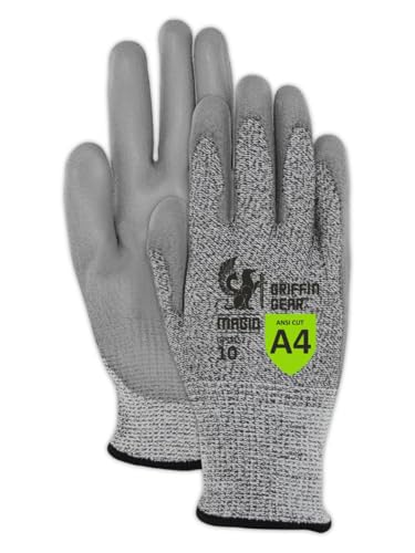 MAGID Griffin Gear ANSI A4 Sandy Nitrile Coated Work Gloves - color: Polyurethane Coating, size: 6/XS, style: 1 Pair