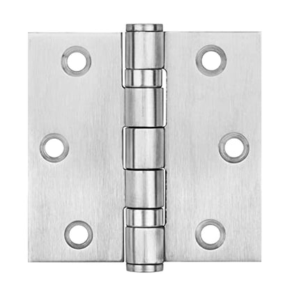 6 Pack 3" x 3" Square Door Hinges, Stainless Steel Butt Hinges