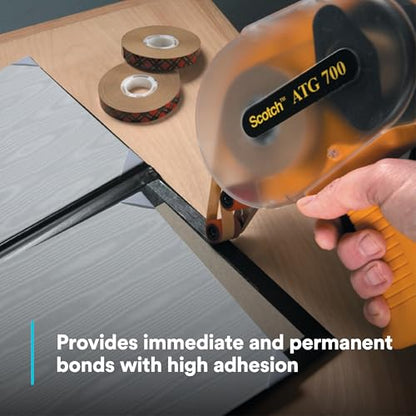 3M Scotch ATG Adhesive Transfer Tape 924, Clear Tape, 1/4 in x 36 yd, 2 mil - size: 0.25 in x 36 yd 2.0 mil