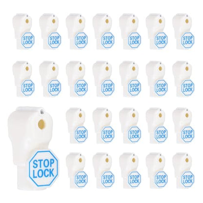 Peg Hook Locks PC Magnet Anti-Theft Pegboard 4.5mm White 50Pcs - color: White, size: 4.5mm