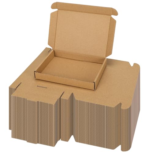 PHAREGE 100 Pack 7x5x1 inch Small Shipping Boxes, Brown Mailing Boxes - color: Brown, size: 7x5x1 inch 100 Pack