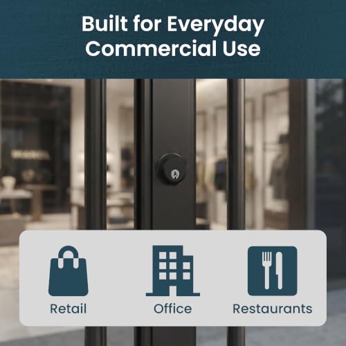 Commercial Door Lock Cylinder with Keys - Double Cylinder, 2 Pack - color: Duronotic Bronze, size: 2 Pack, style: Keyed Cylinder