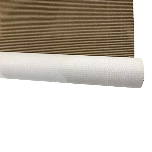 12 feet x 36" White Single-face Corrugated B Flute Cardboard Roll.