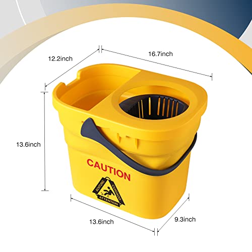 Yocada Commercial Mop Bucket with Wringer Portable Collapsible