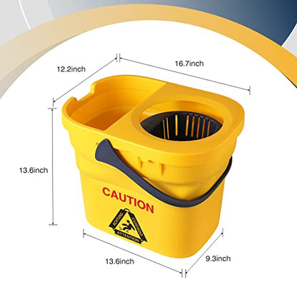 Yocada Commercial Mop Bucket with Wringer Portable Collapsible