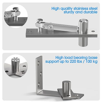 Pivot Hinge, Pivot Door Hardware for Hidden Door Bookcase - color: L Shape