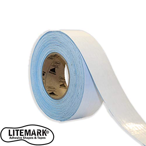 LiteMark Smooth Floor Marking Tape, EC-700 Heavy Duty Thick, Easy to Keep Clean, Warehouse, White (1 Inches by 3 Feet) (6 Pack) - color: White