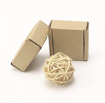 Ellbest 50Pcs 2.8x1.6x1.1" Kraft Cardboard Boxes, Brown - size: 2.8 x 1.6 x 1.1 inches