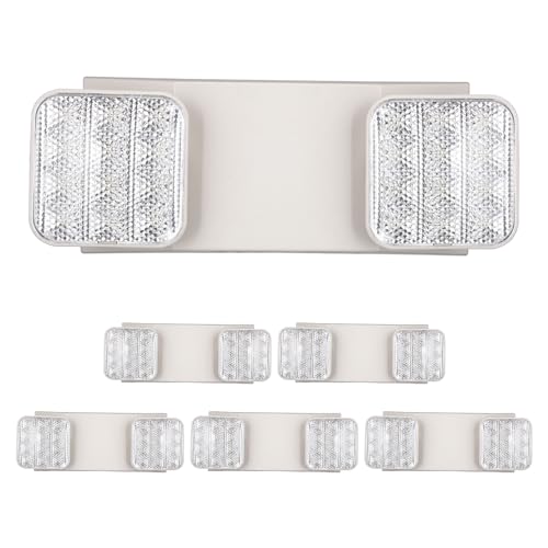 TORCHSTAR 6-Pack LED Emergency Lights with Battery Backup UL Listed White
