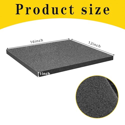 8 Pcs Polyurethane Foam Sheet, 16x12x1 in Cuttable Foam Inserts for Cases - size: 16 x 12 x 1 Inch