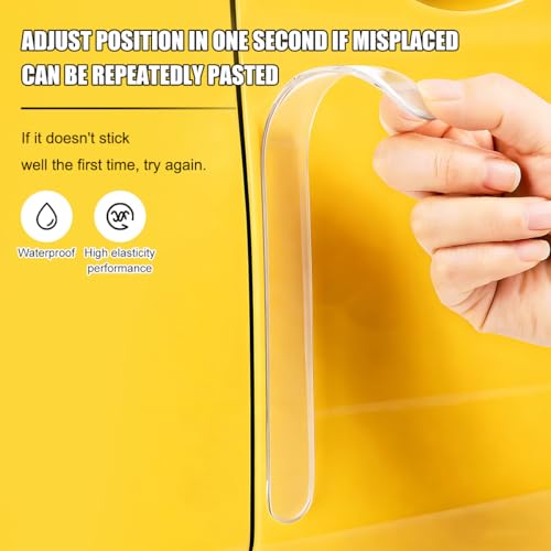 8PCS Transparent Car Door Edge Guard, Anti-Collision Vehicle Door Edge Corner Scratch Protector, Automotive Side Corner Trim Protection Cover Decal, Universal for Truck SUV Van