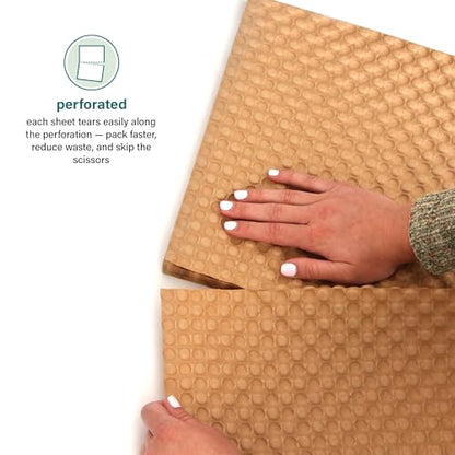 Elementree Paper Bubble Wrap Sheets for Packing, Moving, & Shipping - 84-Carton Pallet (21,000 Sheets) - 12" x 12" - Kraft Bubble Paper - Recyclable Cushioning Wrap - Made in the USA (01913PAL) - size: 12" x 12" x 21000' Kraft
